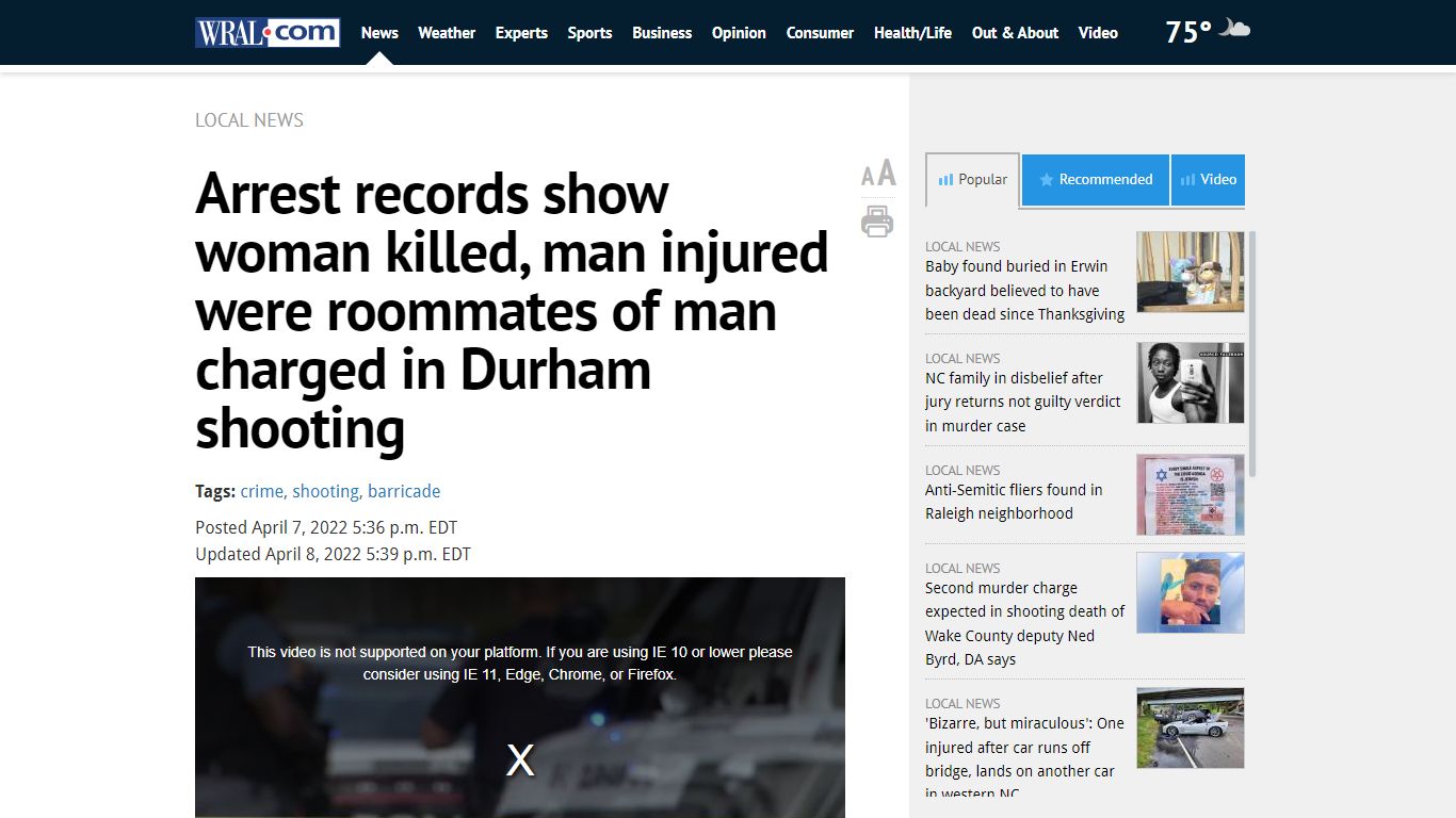 Arrest records show woman killed, man injured were roommates of man ...